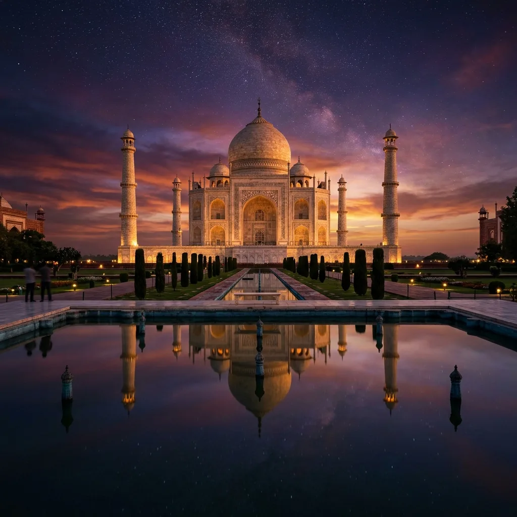 Taj Mahal India at dusk - Intro Travels India